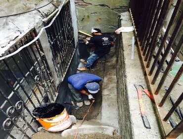 39 ELDRIDGE STREET NEWYORK, NY 10011 WE PERFOMED BASMENT WATERPROOFING IN THE BACKYARD AND THEN POUR NEW CONCRETE.