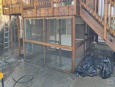 Saul's Quality Painting LLC Project #1 Initially Just a repainting of the home, later the client asked to add the painting of the deck to the job agree