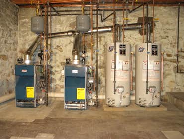 Peter G Sheetz Heating And Air Conditioning Project 1. Some of the jobs are company installed. 1st image - Drexel Hill duplex boiler installation, in 