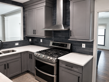 Modern Gray Kitchen Quartz Countertops, North Atlana, GA