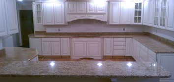 Looking for Granite and Marble Fabricatiors and professional installers. Santana's Marble Granite, LLC. A CUSTOM DESIGN OF KIT THIS PROJECT IS OVER I