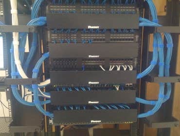 Patching the patch cable to the patch panel