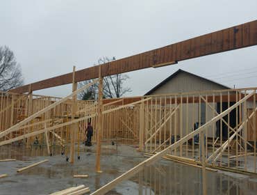 3Hr fire wall with ¾ fire rated plywood framing for 26,000 sq ft shooting range in cumming ga