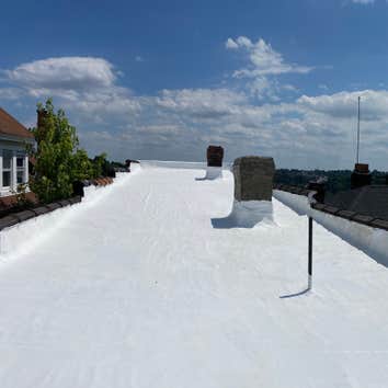 Commercial Flat Roof Top Coating ( After )
