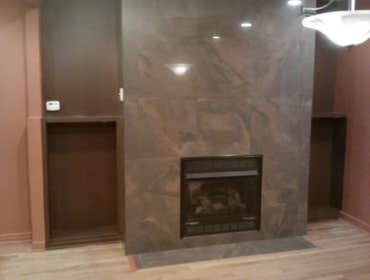 Recycle Tiles Fire Place