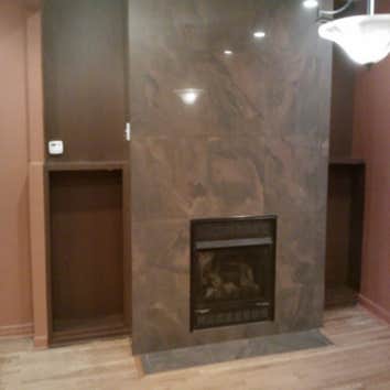 Recycle Tiles Fire Place