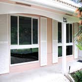Boca Raton House - Installation Removed non-impact picture window (top) and jalousie (bottom) with impact 3-panel horizontal roller (top) and picture w