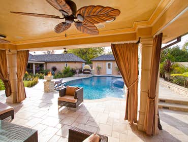 Full Backyard Remodel This beautiful backyard Oasis was created so our customer can not only feel like a king outside his palace, but as well entertain