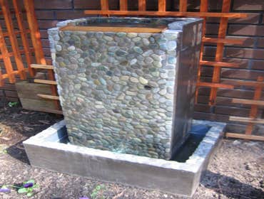 Water Fountain w/ pebble tiles