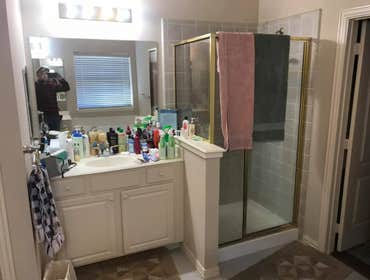Photos by Gnf Contractors Inc #2 Bathroom Remodel from existing, during and after photos