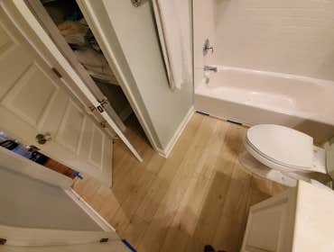 floor that I installed in three bathrooms