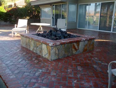 Brick and Stone Firepit