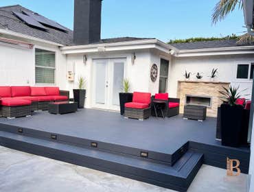 Deck Installation This deck was built in 2022 in order to create a more pleasant and comfortable sitting area while utilizing and maximizing the existi
