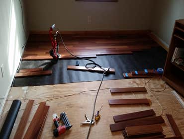Teak Hardwood Flooring Install Demo of existing floors and installation on new Brazilin Teak hardwood floors