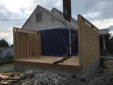 Wall framing for 16’x18′ addition