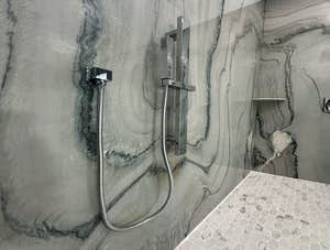 Meadow View Custom Master Bathroom Remodel
Time Frame: 2.5 Months
200 SQFT
Walk-In Shower
Exotic Granite Walls in Shower
Soaker Tub
LED Lighting Over V