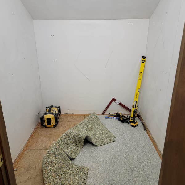 Closet to bathroom conversion