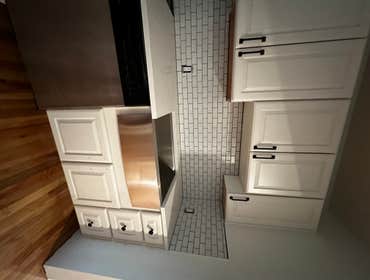 Kitchen remodel Full kitchen remodel:
LVP floor installation
Cabinet/ Countertop install
Vertical tile backsplash install
If you looking for best c