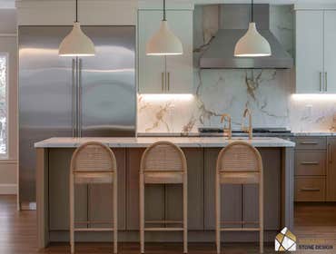 Saratoga Kitchen remodel Custom made porcelain countertop