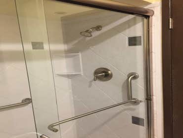 Best Western Plus - Sutter House Tub to shower conversion with design upgrades.
-Remove existing tub, surround, and hardware.
-Install Seamless Wall
