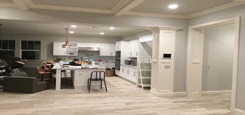 Santa Clarita, Hall Family Drywall repairs, interior painting and cabinets painting.