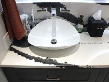 Middletown bathroom remodel with vessel sink