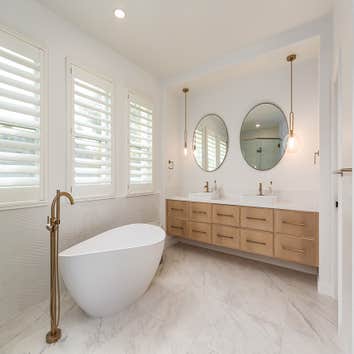 Custom master bathroom remodel in San Diego