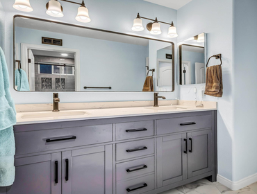 Bathroom Remodel Our client now enjoys this beautifully designed shower with sleek fixtures and exquisite tile work, creating a rejuvenating oasis righ