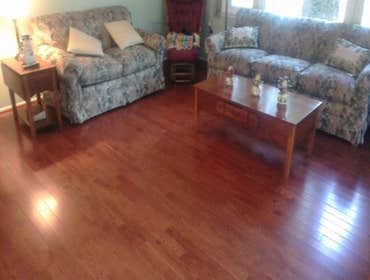 After hardwood floor