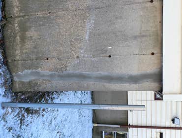 Crack on garage repaired
