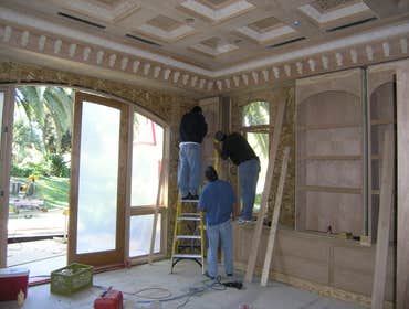 Custom Home Office This is the owners office that is part of a 20,000 sf home that we finished in Rancho Santa Fe Ca. We had three different species of