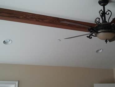 Sprinklers around fans