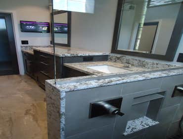 Project photos from Cadillac Tile Company L L C Here we have a good example of before[left side] and after photos, This is just a very small sample of 