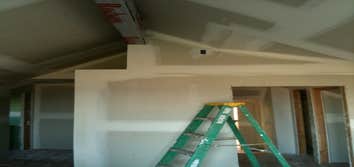 new construction home was a custom two story home about 2,400 square ft. with an orange peel texture. job turned out really nice. All the corner beed i