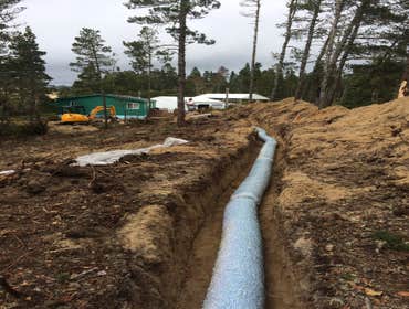 Drain field install