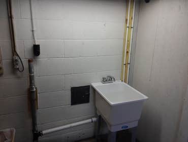 Deep sink/wall painted