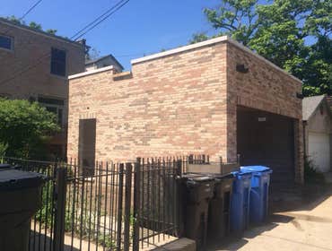 Custom Garage with Fire pit and New Stone Porch,