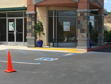 Parking lot striping