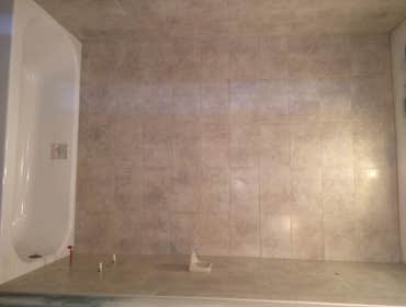 Bathroom tile job