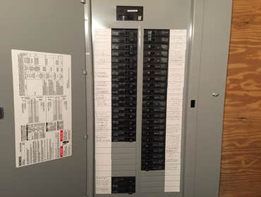 Labeled breaker box