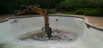 Swimming Pool Removal and Demolition San Antonio,Tx. Project 1 Removing your swimming pool is our specialty and we complete the job in a timely manner.