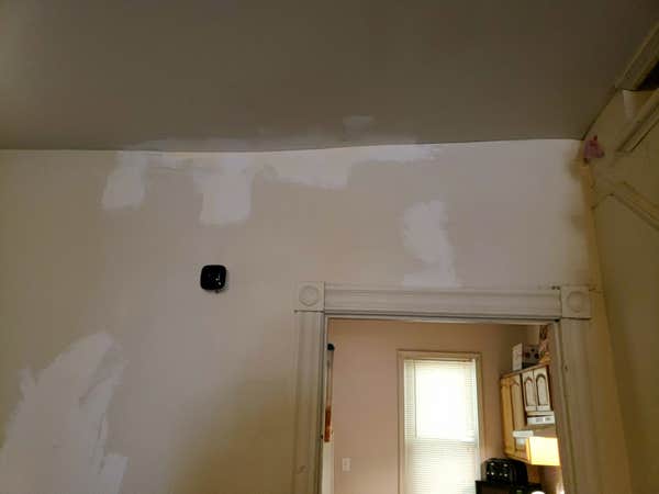 living room spackle done by other contractor
