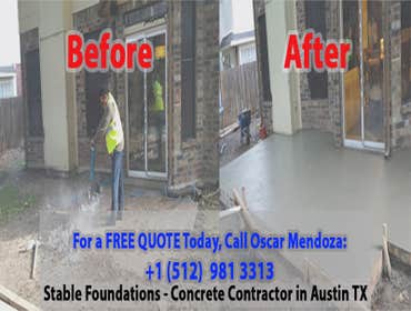 Affordable Concrete Patios in Central Ausin Texas
