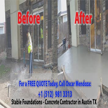 Affordable Concrete Patios in Central Ausin Texas