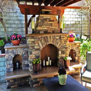 Infinity Construction And Design Inc Project Steps and hardscape. Outdoor lounge with fireplace. Backyard patio space and waterfalls. Landscaping...