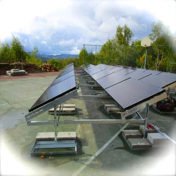 Installations Green Stock Solar ground-mounts and installations on comp, tile, and metal roofs!