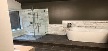 Bathroom Remodel W/ Frameless Shower & Bainultra Freestanding Tub