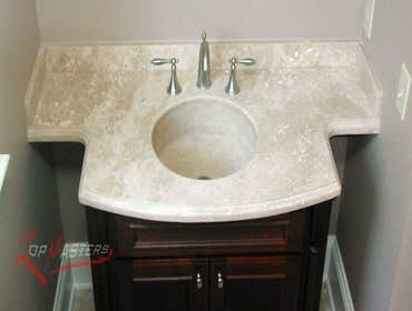 Bath by TOP MASTERS, LLC Multiple: bathroom vanity top, tub deck and/ or shower pieces projects.