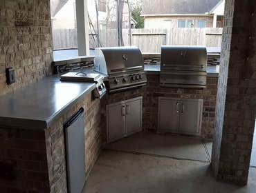 Concrete, Stamped and Stained. Outdoor Kitchens / Firepits