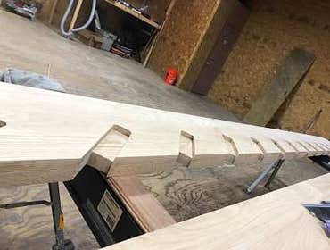 Residential staircase shop build